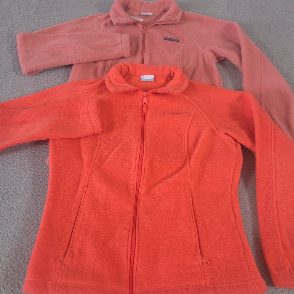LOT OF 2 Columbia Jacket Womens L Multi Benton Springs Fleece Full-Zip Soft Warm